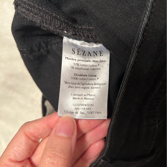 Sezane slim parfait black jeans - Picture 5 of 5